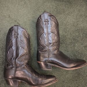 Abilene Boot Co. Black Leather Men's Boots